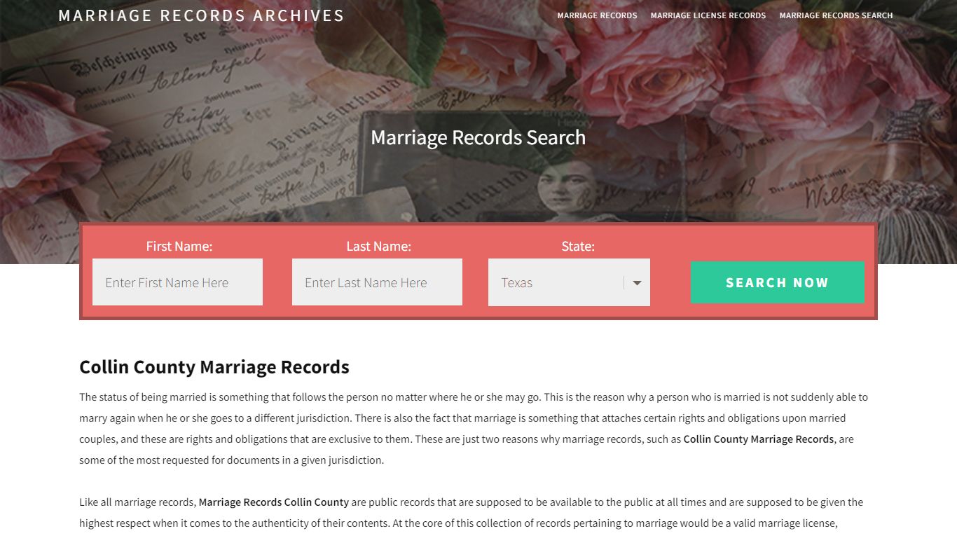 Collin County Marriage Records